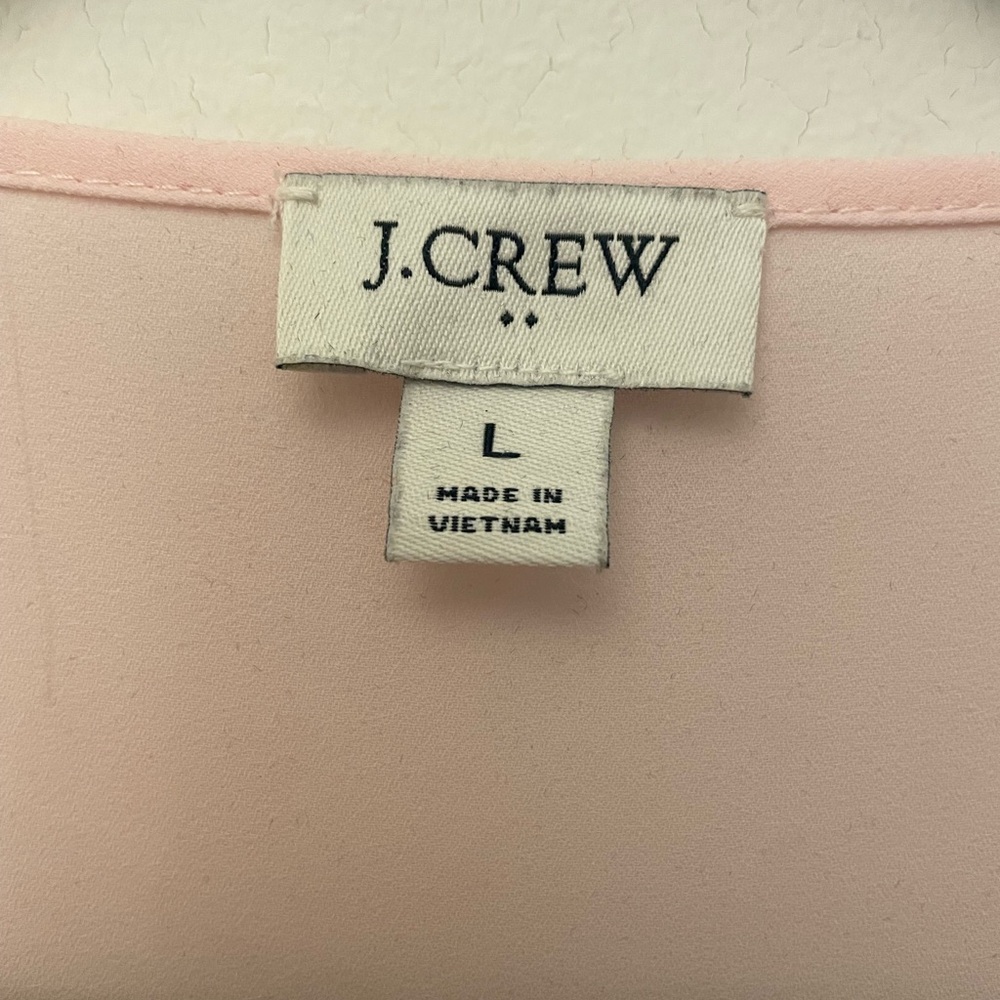Light Pink J. Crew Sleeveless Blouse - Size L - Picture 3 of 3